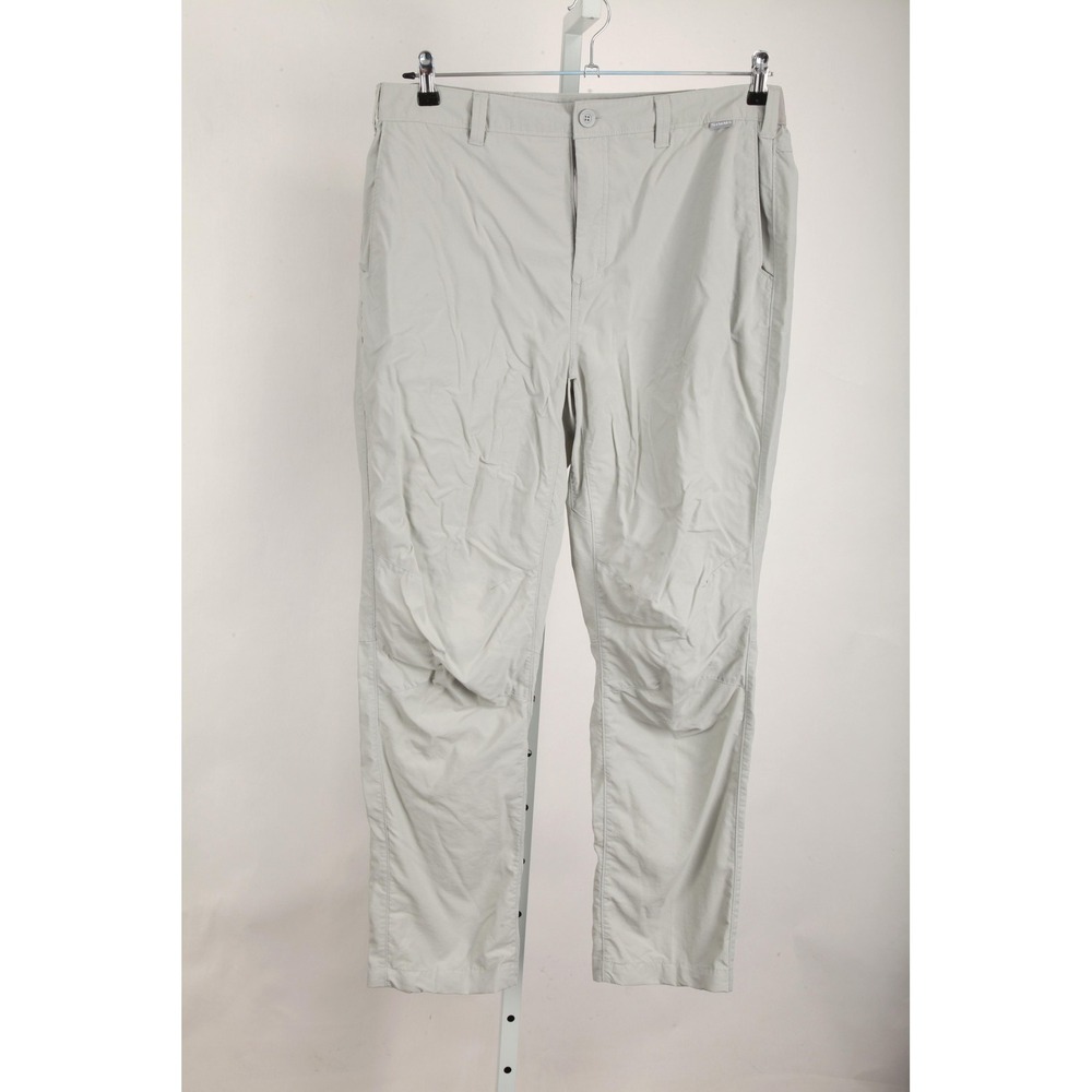 Simms Pants Mens 38x31 Gray Nylon Chino Elastic Waist Quick Dry Travel Fishing - Picture 2 of 16
